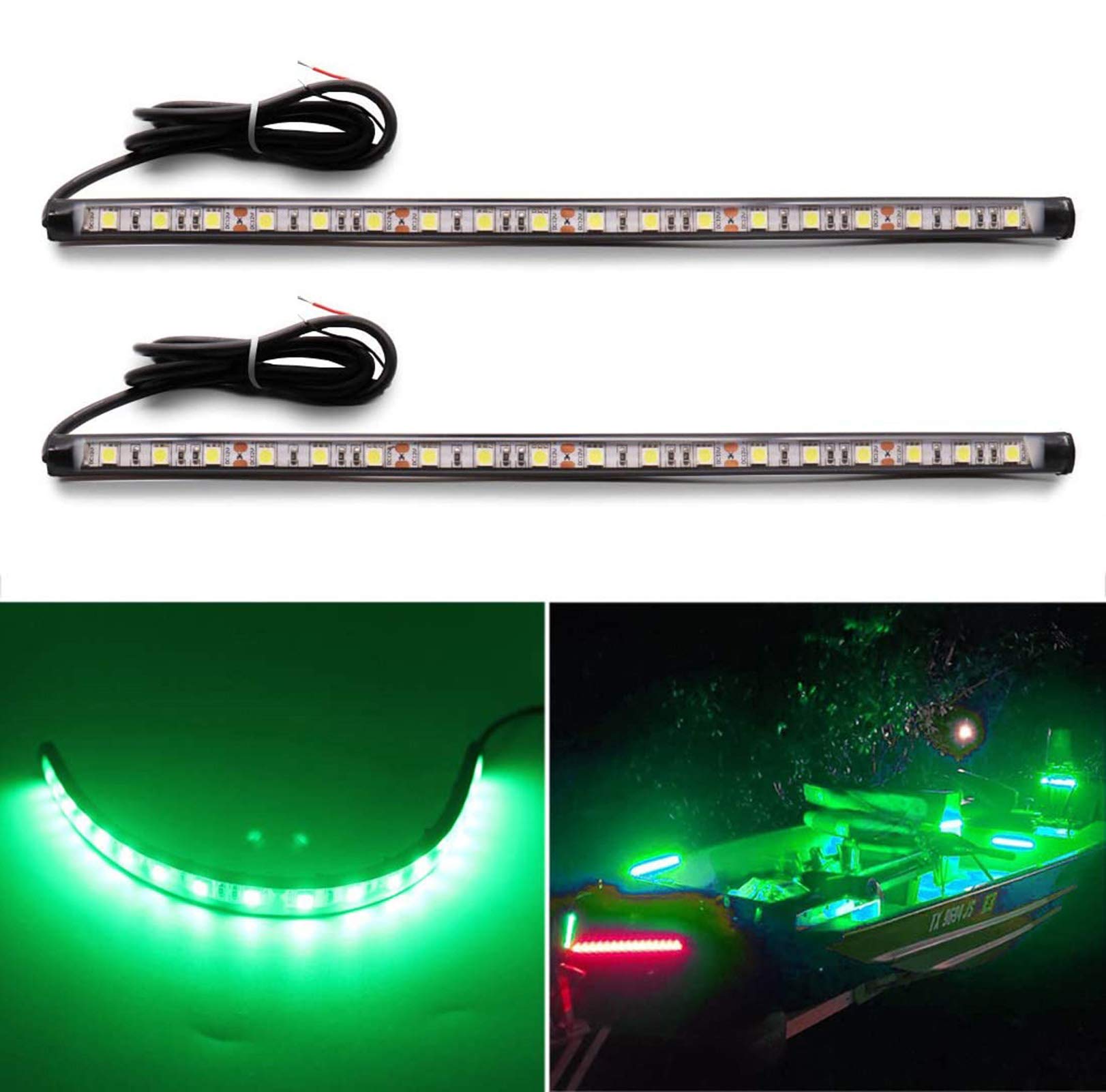 Botepon Led Navigation Light, Red and Green Bow and Stern Lights, Marine IP67 Waterproof for Pontoon Dinghy Kayak Yacht Bass Boat, 2Pcs