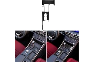 NVCNX Car Center Console Gear Shift Panel Cover Decal Compatible with Lexus ​IS250 2014 2015 / IS200t 2016 2017 / IS300 2016-2020 / IS350 2014-2020 Carbon Fiber Interior Trim Accessories Black - A