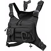 Muserise Outdoor Chest Bag For Men and Women, Tactical Vest For Running, Cycling, EDC Chest Pack Rig For Sports and Workouts