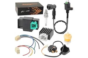 HANQIMOTO 5-PIN CDI Box Lgnition Coil Solenoid Relay Voltage Regulator for 50cc 70cc 90cc 110cc 125cc ATV Go Kart Dirt Bike Pit Bike