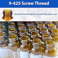 HXymxkeqi 2 mL Amber Autosampler Vials 100 Pack