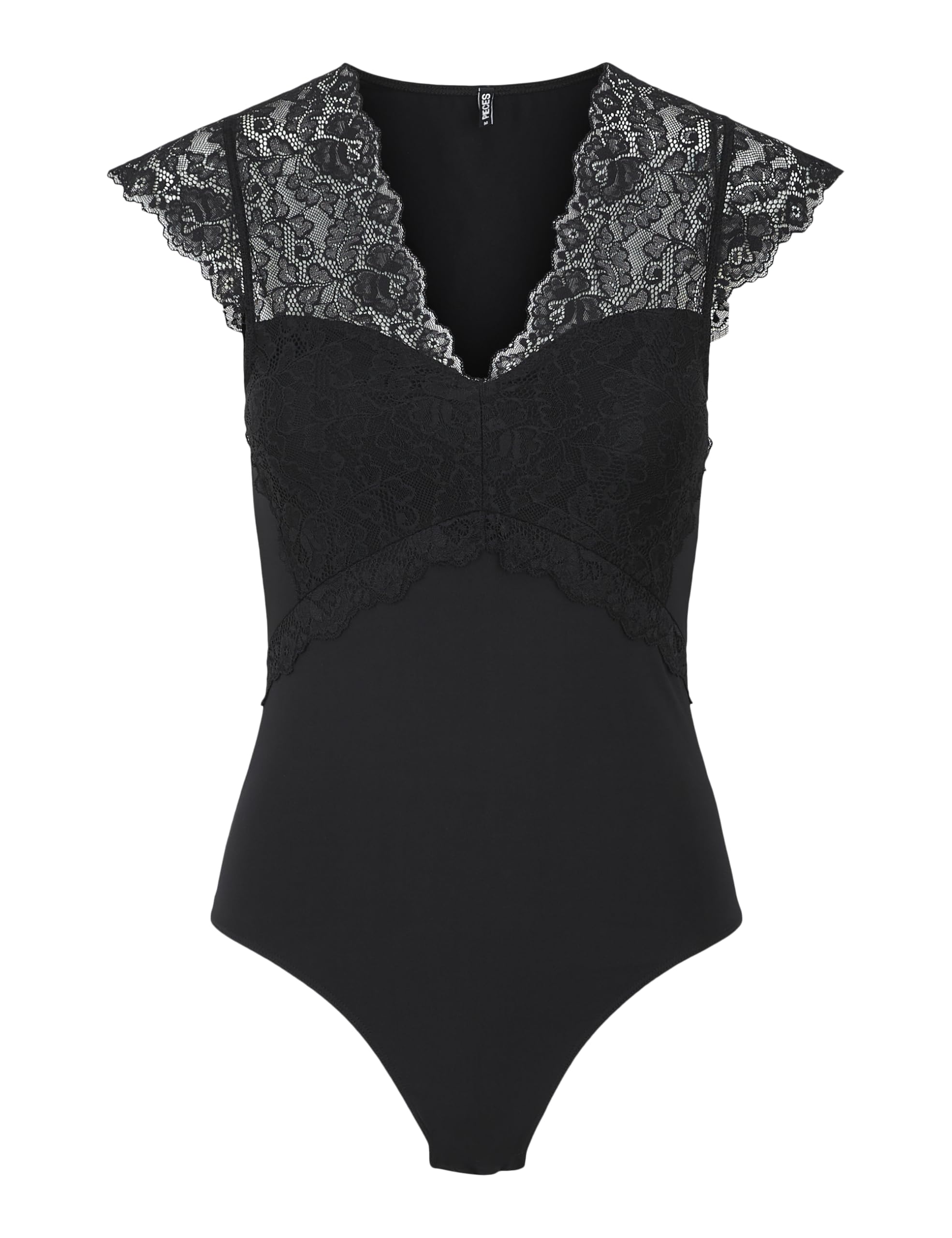 PIECES Women's Pctatianna SS Noos Bodystocking, black, XL