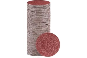POTUINOM 100PCS 2 Inch Sanding Disc Sander Attachment Disc 60-Grit Hook and Loop Sandpaper Alumina Orbital Sander Pads for Polishing, Grinding, Woodworking