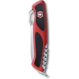 Victorinox Swiss Army RangerGrip 61 Pocket Knife, 130mm, Black/Red