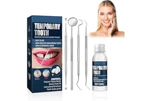Temporary Tooth Set, Tooth Repair Kit, Temporary Teeth Replacement Kit for Chipped Teeth, Moldable False Teeth, Temporary Fil
