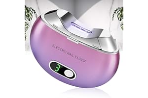 DOYYI Automatic Electric Nail Clipper with 3-Speeds Levels and Nail Clip Storage, LCD Digital Display, USB Rechargeable Safety Electric Nail Trimmer Suitable for Babies,Children, Adults and Seniors