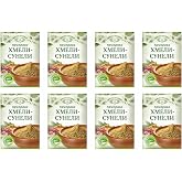 Khmeli Suneli Georgian Spice Mix, 8 Pack + Honey Sachet, Traditional Herbal Seasoning &ndash; Unipromax Bundle