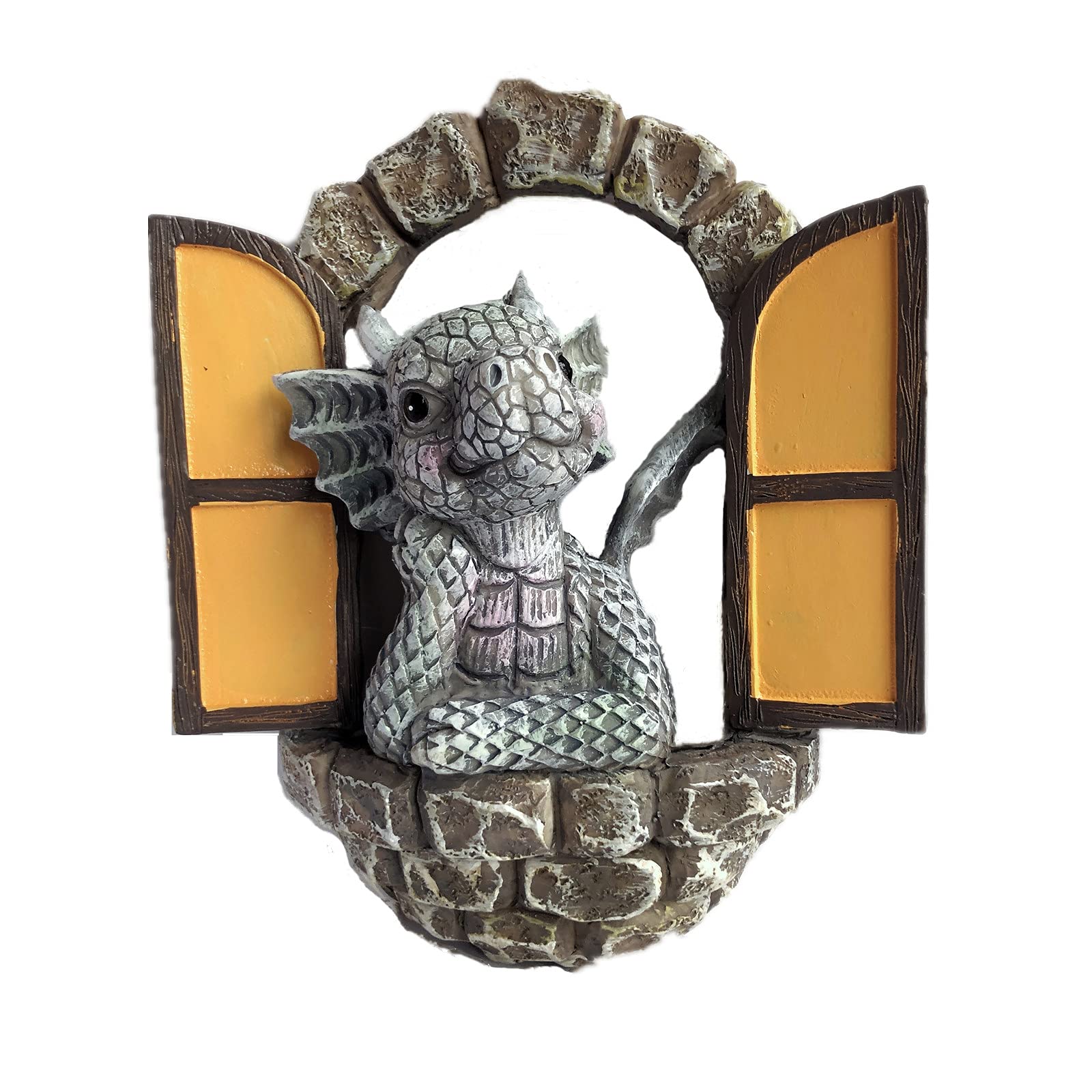 UHK Courtyard Dragon Sculpture Decoration Dragon Sculpture Wall Decoration Resin fit for Fairy Garden,Home,Patio,Porch Yard Art Decoration