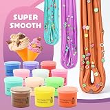 Kilpkonn 12 Pack Butter Slime Kit with Ice Cream Accessories and Mat view 6