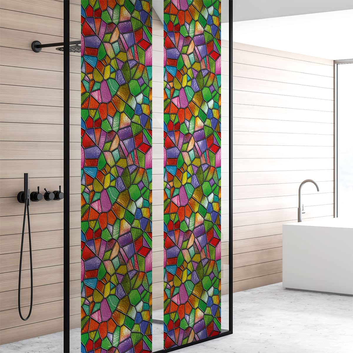 Privacy Film for Windows and Shower Doors, Multi-Colour, 40 x 200 cm