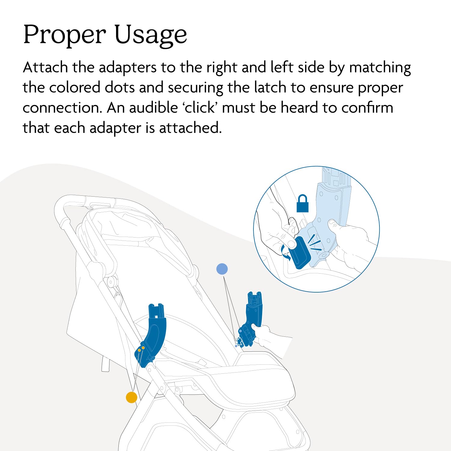 UPPAbaby Adapter for Minu V3 - Compatible with Aria and Mesa Infant Car Seats - Quick + Secure Attachment - 1 Pair