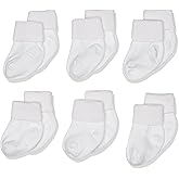 Jefferies Socks Baby Newborn Turn Cuff Bootie 6 Pair Pack