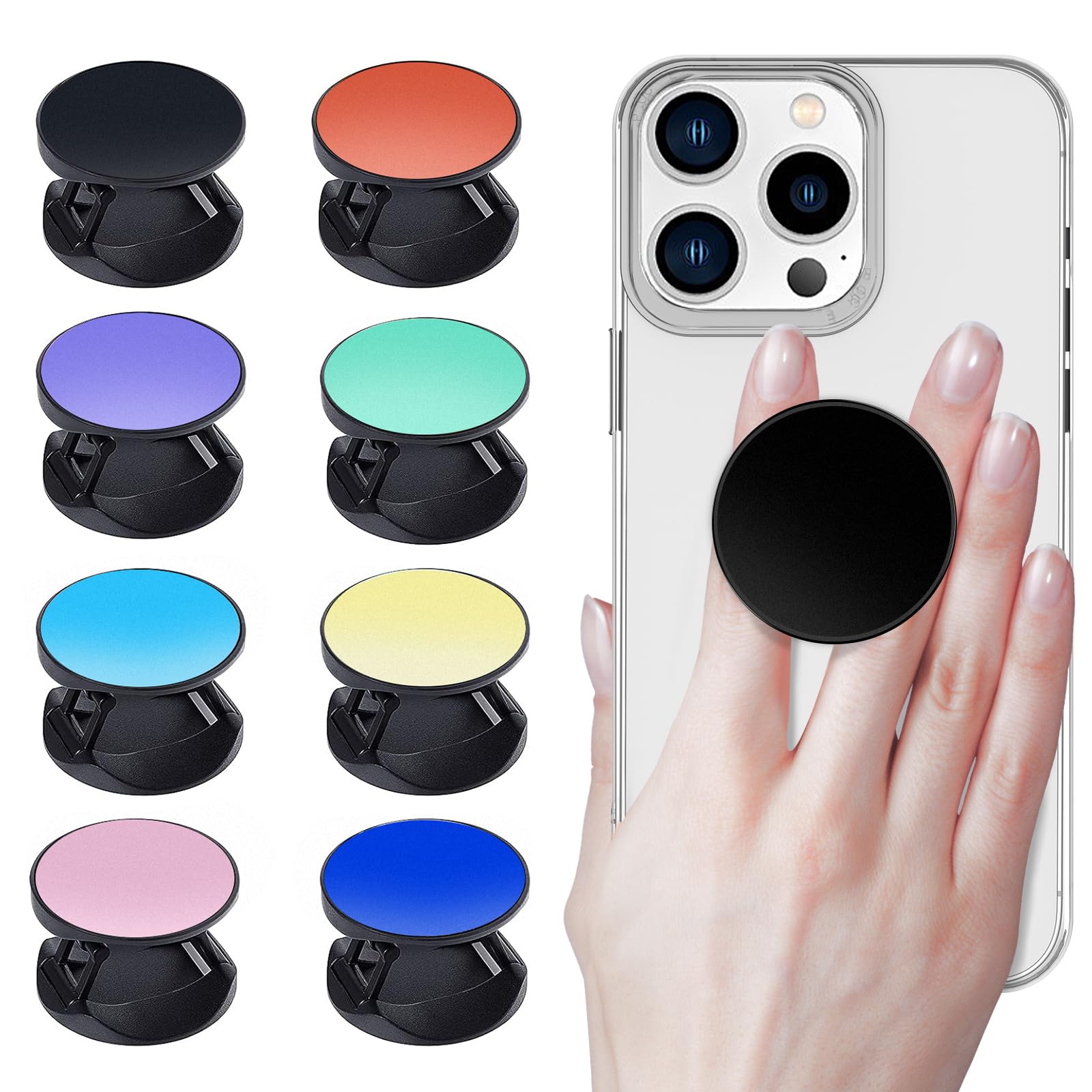 Photo 1 of LDSXAY 8 Pack Cell Phone Stand Foldable Expanding Phone Sockets Finger Grip Holder for Smartphone and Tablets (Multiple Colors)