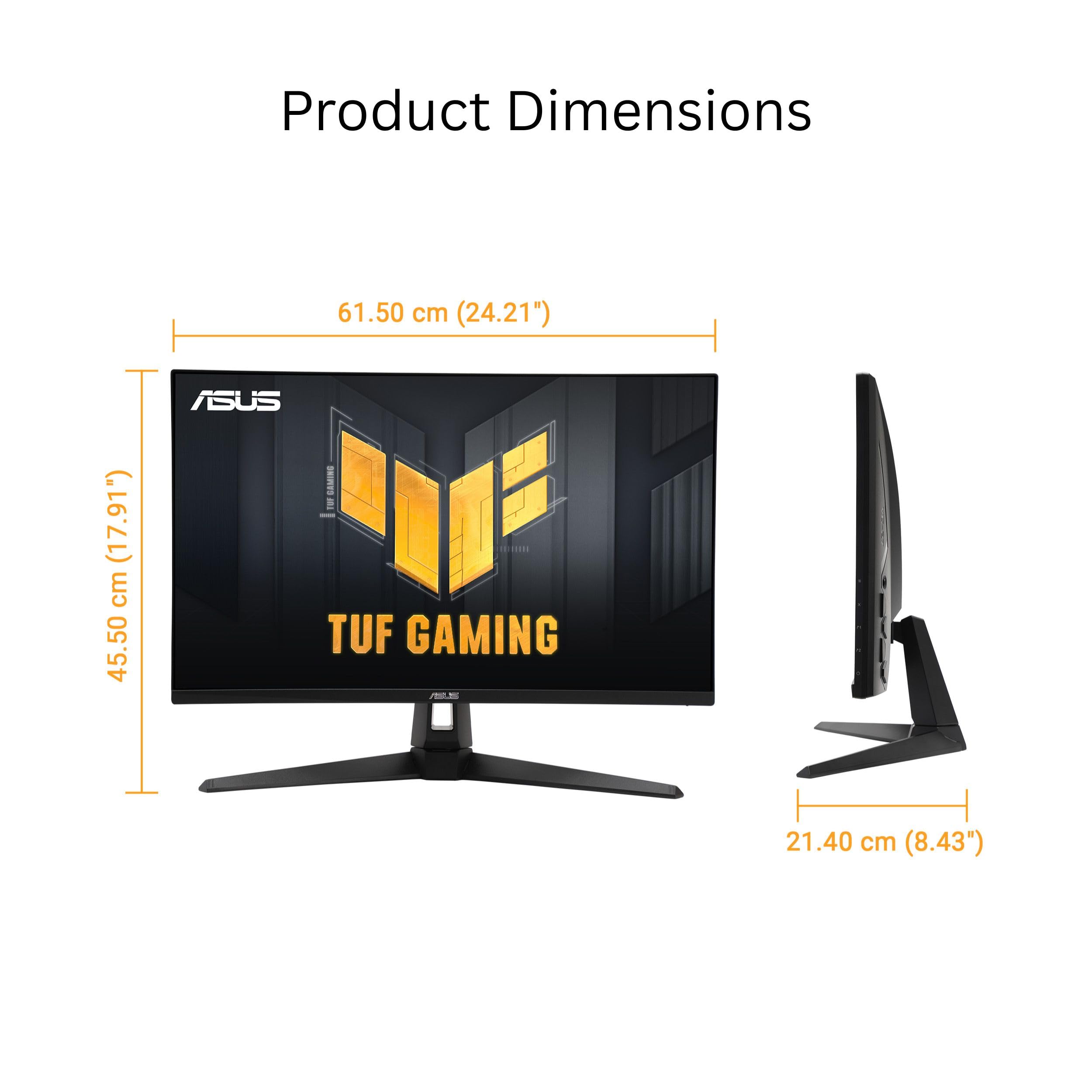 ASUS TUF Gaming 27” 1440P Monitor (VG27AQM5A) - QHD (2560x1440), 300Hz, Fast IPS, Extreme Low Motion Blur Sync, 0.3ms, Speaker, 95% DCI-P3, Shadow Boost, DisplayWidget Center, 3 yr Warranty