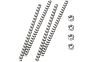 HiPicco M6 x 300mm Fully Threaded Rod & Studs, 304 Stainless Steel Right Hand Threads Rods, M6-1 Thread Pitch for Anchor Bolt