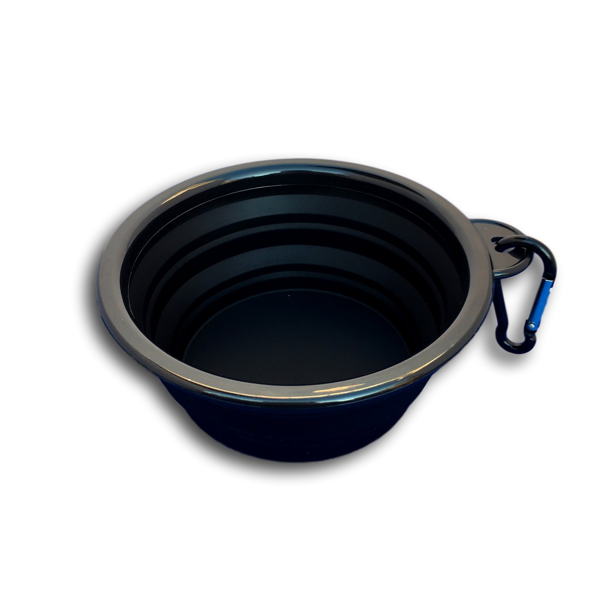 EKNA Collapsible Water Bowl Dog Cat Feeding Bowl/Water Bowl Pet Travel Bowl with Carabiner | Folded 2 cm for on the go with | Silicone with Reinforced Edge