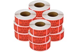ENKO PRODUCTS enKo This is a Set, do not Separate Packaging Labels (1 x 2 inches) Fluorescent Red Label (12 Rolls, 6000 Labels)