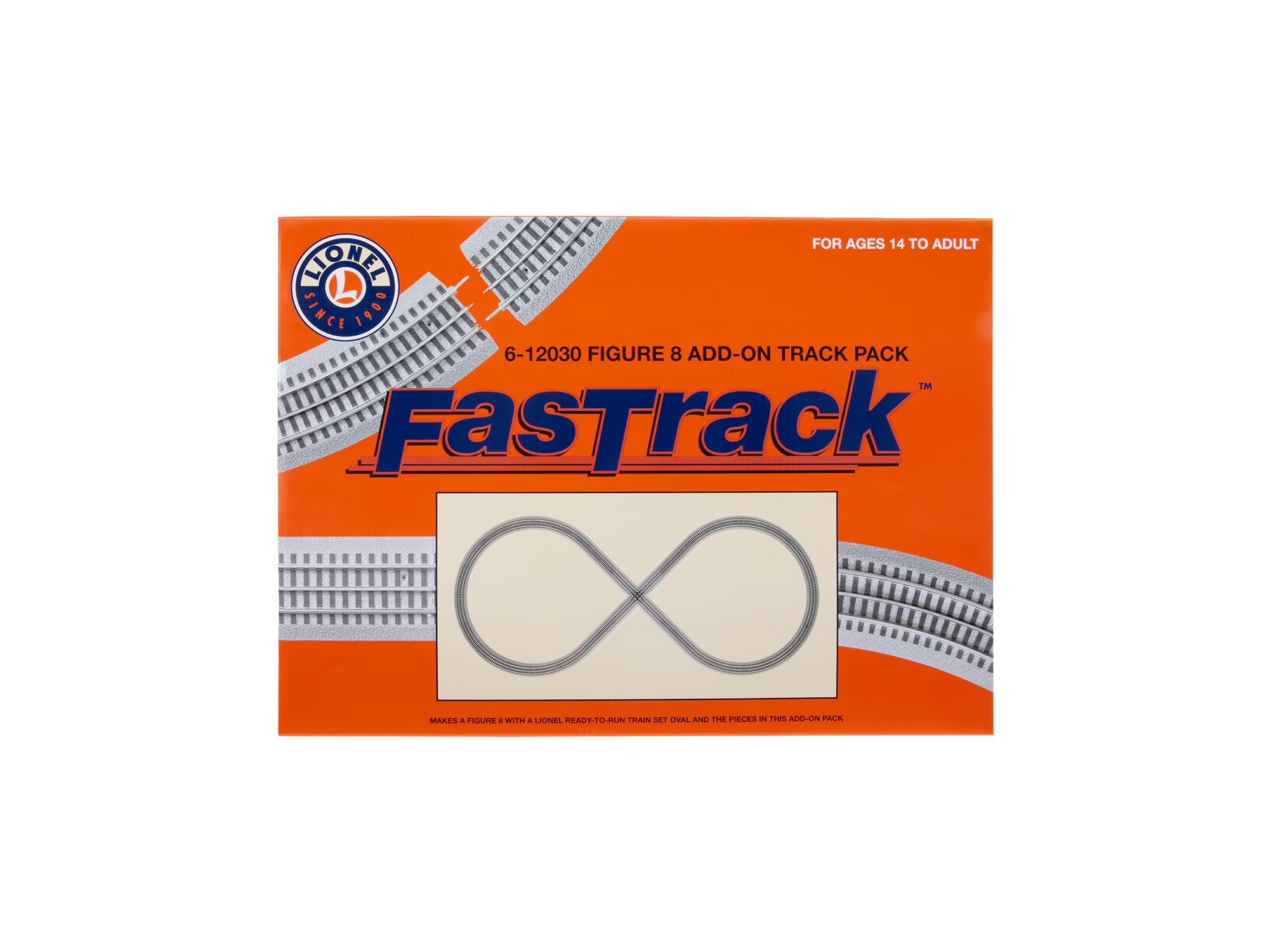 Lionel FasTrack Figure-8 Add-On Track Pack, Electric O Gauge