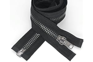 #10 28 Inch Separating Jacket Zippers Heavy Duty Metal Zipper Black Nickel for DIY Sewing Crafts Jacket Coat,1PC/Pack,SHUNLI