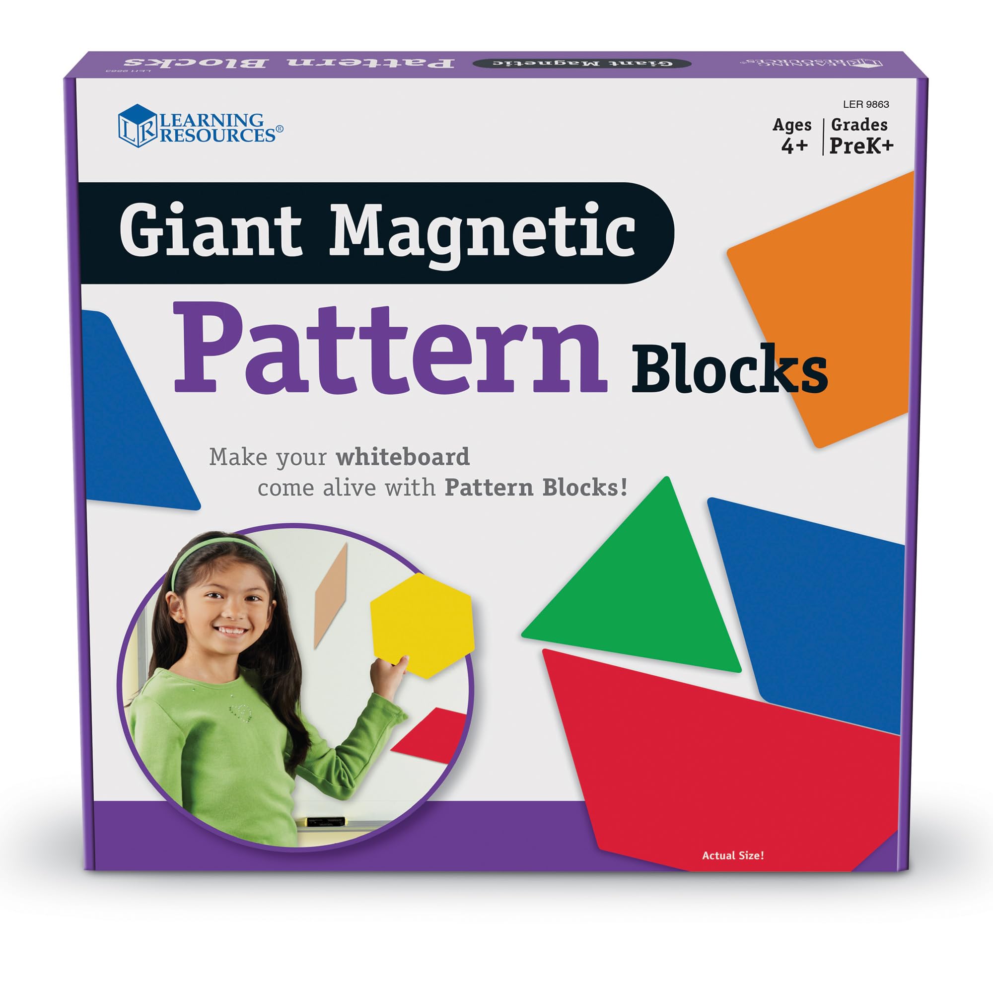 Learning Resources Giant Magnetic Pattern Blocks Demonstration Set
