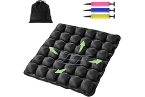 ZIYIZE Sondur Travel Cushion Airplane seat, Portable Inflatable Travel Seat Cushion for Long Flights, Office Chair, Wheelchair, Cars, Home Living, Ergonomic Comfort Support