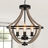 16.5" Farmhouse Light Fixtures Chandelier, 4-Light