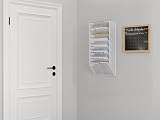 EasyPAG 8 Tier A4 Mesh In Tray Wall Pocket File Holder White view 6