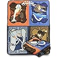 Bazillion Dreams Avatar: The Last Airbender Throw Blanket - Soft Fleece 45" x 60" Character Blanket with Aang, Katara, Sokka and Zuko - Four Elements Design - Official Merchandise for Kids and Adults