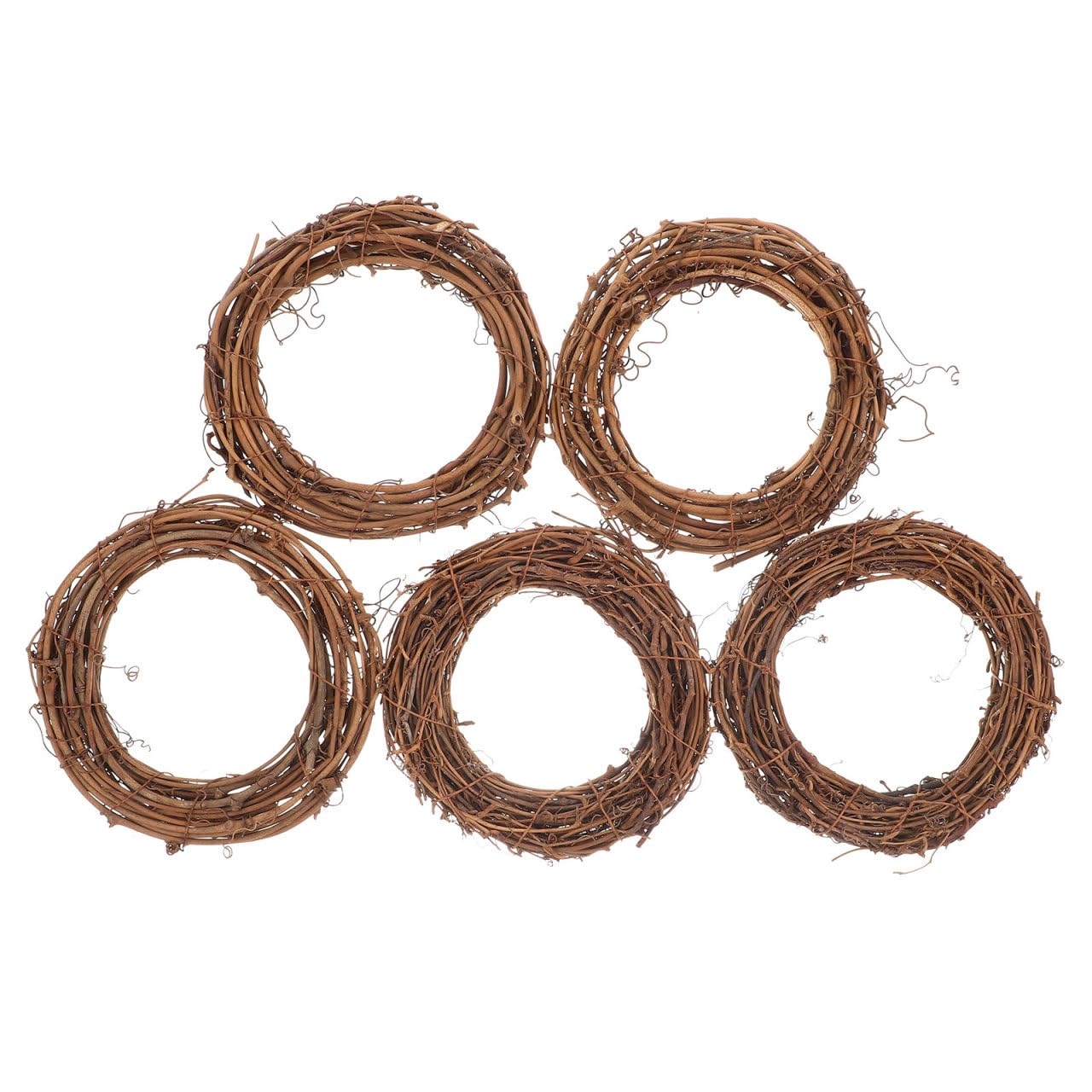 Grapevine Wreath Ring 5pcs Natural Wreath 15cm Diameter Retro Christmas Rings Braided DIY Hand-Woven Grapevine Vines s Crafts Rattan