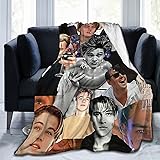 Leonardo Dicaprio Collage Flannel Blanket Lightweight Cozy Bed Blankets Soft Throw Blanket Fit Couch Sofa Suitable for All Se