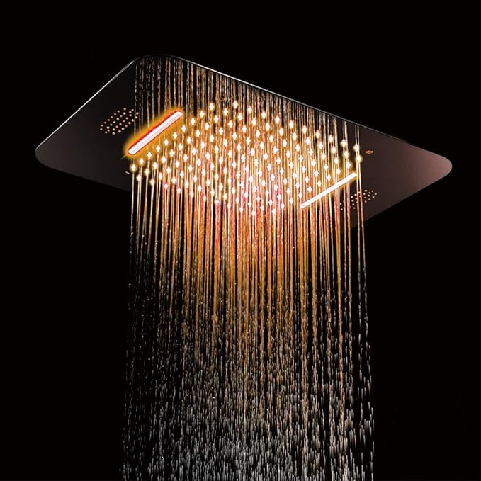 Set Doccia Con Miscelatore E Soffione A Pioggia CATAMARCA Oro - Foto 4