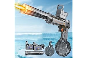 J JINPEI Electric Water Gun, Automatic Squirt Guns with Muzzle Flash Up to 36FT Range, 425CC Strongest Water Pistol,Water Blasters for Kids Adults Outdoor Summer Swimming Pool Beach Game