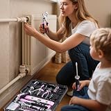 Enventor Pink Tool Kit Set 108Pcs Women’s Hand Tool with Storage Toolbox view 6