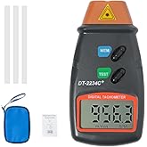 GRDM Portable Digital Laser Tachometer with Wide Measuring Range, 5-Digit Display Non Contact Tachometer for Motor Maintenance or Model Cars