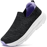 STQ Slip on Sneakers Women Walking Shoes with Arch Support Comfortable Non-Slip Nurse Shoes