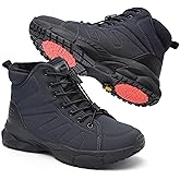 BAIBAO A-S Women's Waterproof Snow Boots Winter Hiking Boots with Crystal Long-Pile Fur Lining | Non-Slip Turbine Grip Insoles | Ankle High Outdoor Boots for Trekking & Work