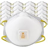 3M Particulate Respirator 8211, N95, Pack of 10, Cool Flow Exhalation Valve, Microfiber Filter Media, Cup Shape, Long Periods