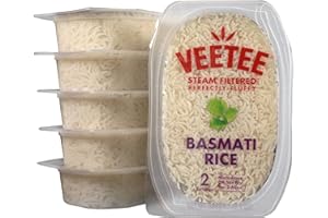 Veetee Basmati Rice - 2 Minute Rice Microwavable Meals - Instant Rice Meals Ready to Eat Gluten Free Precooked Rice - 9.9oz (Pack of 6)