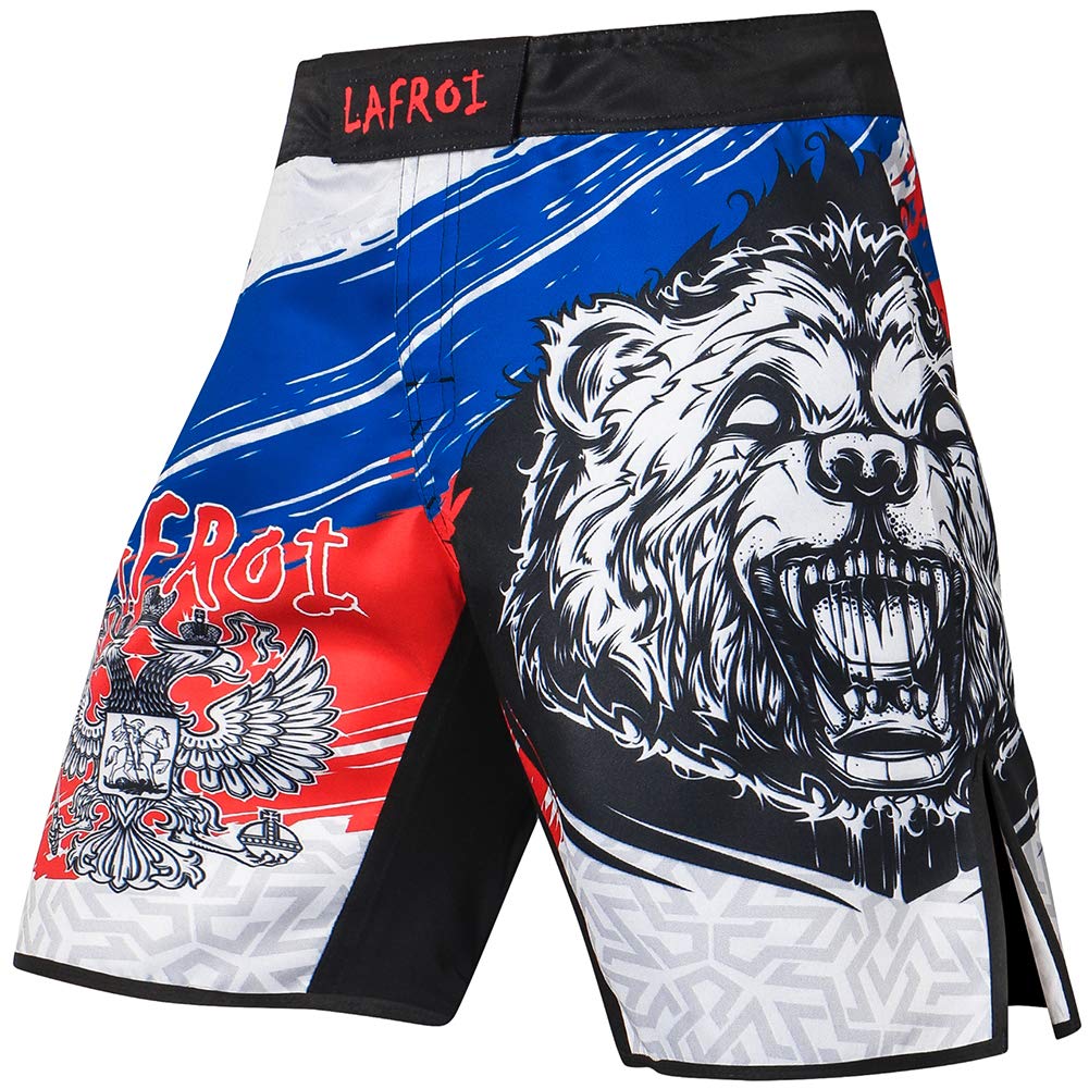 Photo 1 of **DIRTY**LAFROI Mens MMA Cross Training Boxing Shorts Trunks Fight Wear with Drawstring and Pocket-QJK01 Honor Strike Size MD