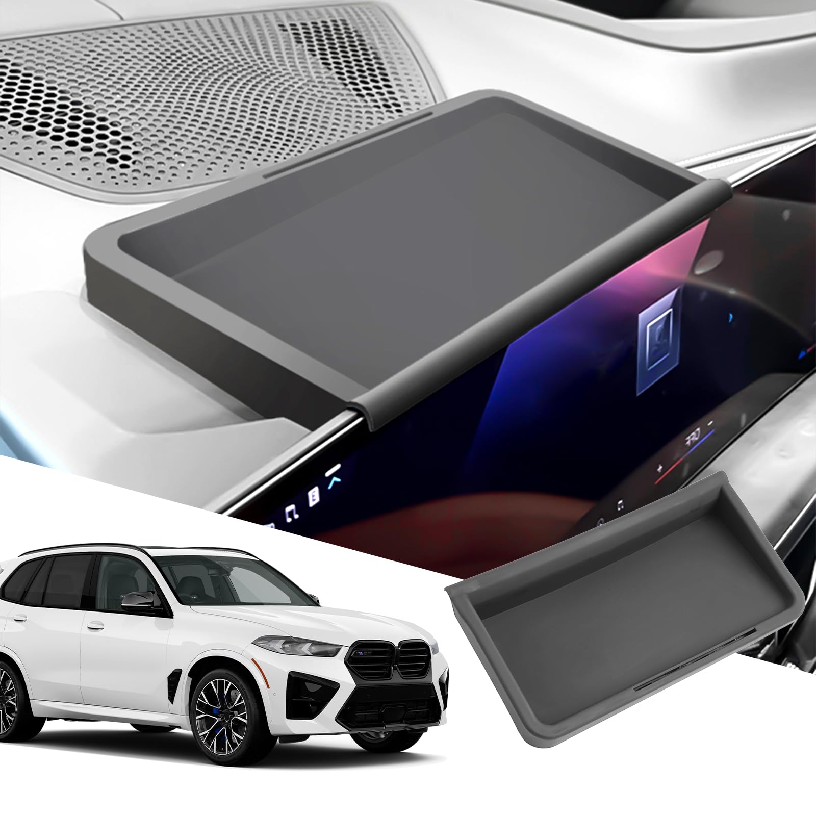 Photo 1 of SXCY for 2023 2024 2025 2026 BMW X5/X6/X7 Dashboard Tray for BMW X5 2023 2024 2025 2026 Accessories for 2025 2026 BMW X5 Console Organizer 2024 2025 2026 X5 Dashboard Organizer Screen Back Organizer
