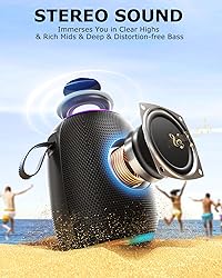 Foseener Portable Bluetooth Speaker with Stereo