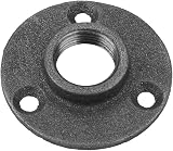 Hyuduo 10pcs Black Malleable Iron Pipe Flange BSP Threaded DN20 3/4 Inch view 5