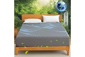 Ivellow Grounding Sheets Queen 10% Pure Silver Fiber 90% Organic Cotton Fitted Sheet Queen Size 16” Deep Pocket Soft Grounded Sheets Earth Connected Bedding Fitted Earth Sheet with Grounding Cord Grey