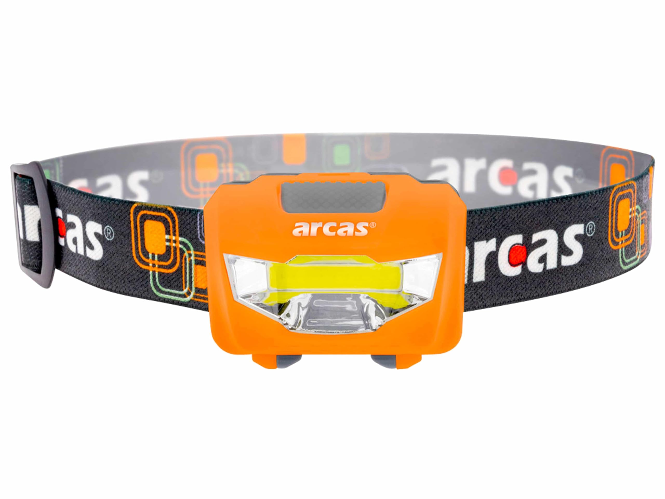 Arcas LED headlamp, Plastic, 30710014, Plastic, Weiß/Grün, Orange/Grau, 3.0 x 6 x 4.2 cm