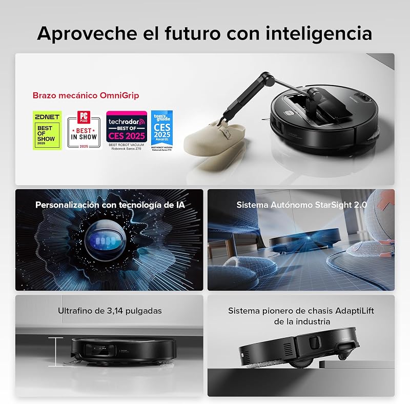 Saros Z70 Robot Aspirador, Negro