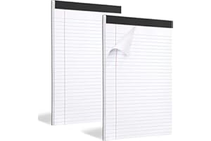 WINKIO 2 Pack Legal Pads Refills Note Pads, Writing Pads 8.5 x 11 Inches, Memo Pads Lined Writing Note Pads, Letter Size Legal Pad Wide Ruled Lined Pads Legal Rule for School Office（30 Sheet per Pads）