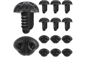 GORGECRAFT 30PCS Large Plastic Matte Safety Noses Crochet Noses Sew Dog Nose Black Teddy Bear Noses Doll Making Supplies Nose