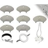 Upgraded 3-in-1 Faucet Aerator Key Set, 304 Stainless Steel Aerator Removal Tool Kit &ndash; 7 Sizes Plug-in Keys + Male &amp; Female Aerator Tools, Fits Tamper-Proof &amp; Standard Aerators
