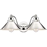 Kira Home Welton 19" Modern Industrial 2-Light Wall Sconce, Polished Nickel Finish