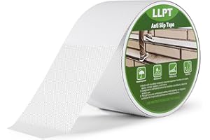 LLPT Grip Tape 3" x 16.5 Ft Clear Heavy Duty Anti Slip Tape for House Stairs Ladders Waterproof Indoor Non Slip Traction Strips for Bathroom Floor Steps Staircase Tread (ASC350PEVA)